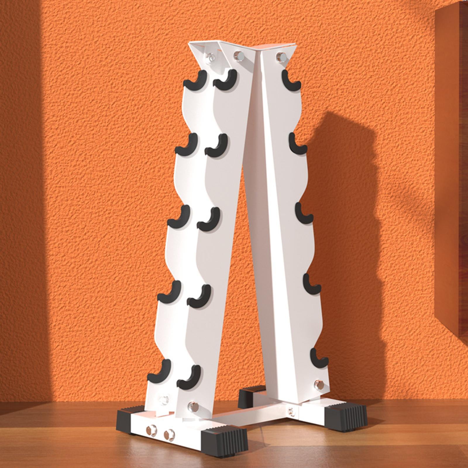 DimyFew Dumbbell Rack Compact A-frame Dumbbell Weight Rack Multipurpose Dumbbell Storage 5 Tier
