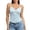 Blue Tank Tops, variant on Women Tank Tops Summer Sleeveless Solid Color Lace Trim Tie Front Camisole Tops Smocked Yoke Bandeau Tank Casual Fashionable Ladies Camis