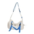 thumbnail image 4 of Bolso de hombro Yuyangstore Casual Correa Blanca Azul Tote de hombro para hombres, 4 of 8