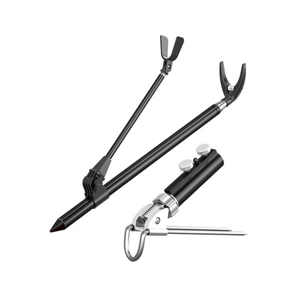 Almencla Support de Canne à Pêche Support de Canne à Pêche pour Siège de Boîte de Pêche Cadeau pour Pêcheur Noir