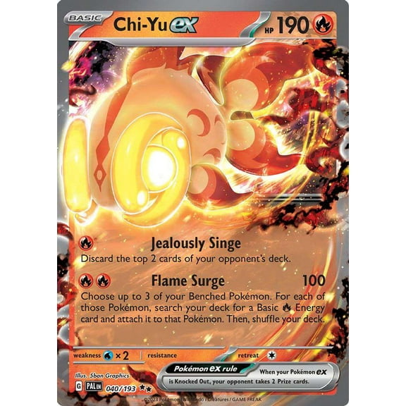 Pokemon Paldea Evolved Double Rare Chi-Yu ex #40