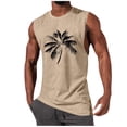 thumbnail image 1 of Tanque Deportivo de Cuello Redondo de la Impresión de la Moda Casual de los Hombres, Blusa de Poliéster sin Mangas para el Uso Diario Casual Al Aire Libre, 1 of 5