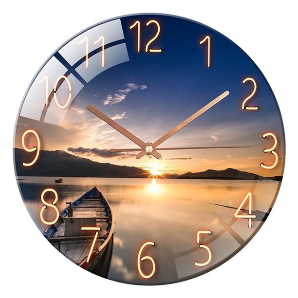 Reloj de Pared de Cuarzo Magideal Vidrio Templado Diseño Vintage 30 cm