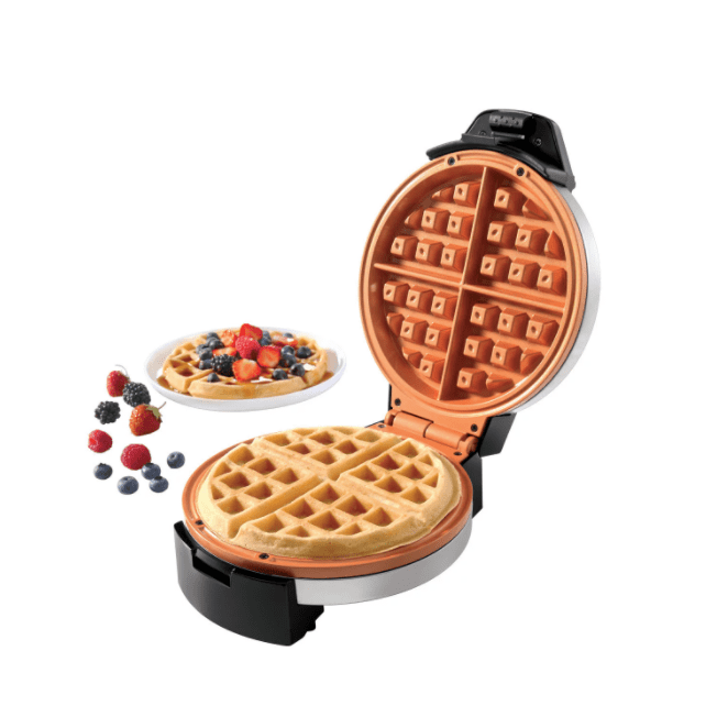 Electric Waffle Maker, Black/Stainless Steel