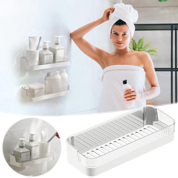 sruoe Bathroom Shelf Organizer, Shower Caddy Corner Clearance, Shower Shelves, Bathroom Toilet Shelf, Portable Shower Storage Basket for Bath, Kitchen