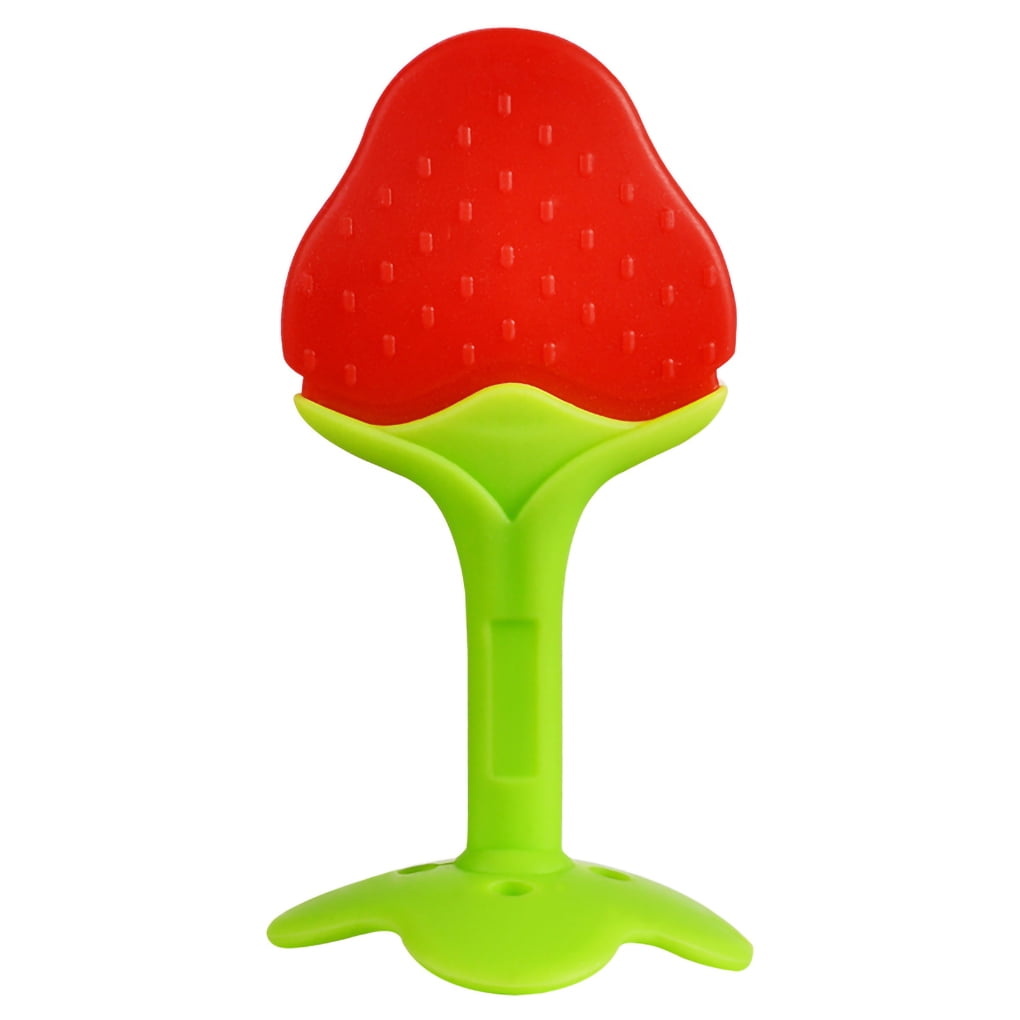 strawberry baby teether