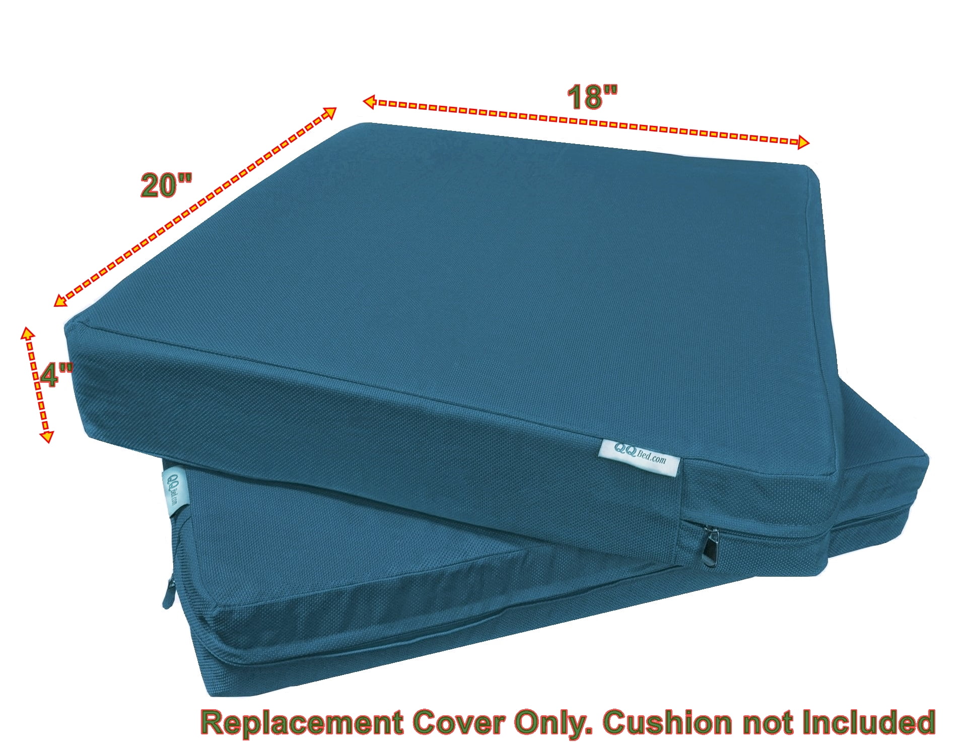 6 Pack Pacific Blue Covers 20"x18"x4" for Outdoor Deep Seat Cushions, Patio Chairs, Sofas and Love Seats