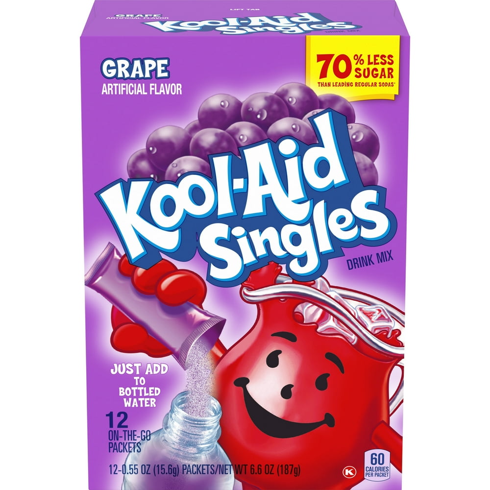 KoolAid Singles SugarSweetened Grape Artificially Flavored Powdered