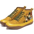 thumbnail image 2 of CEHVOM Bottines Confortables pour Femmes à Imprimé Chat en Cuir à Talon Plat Bottes Chaussures Rétro, 2 of 3