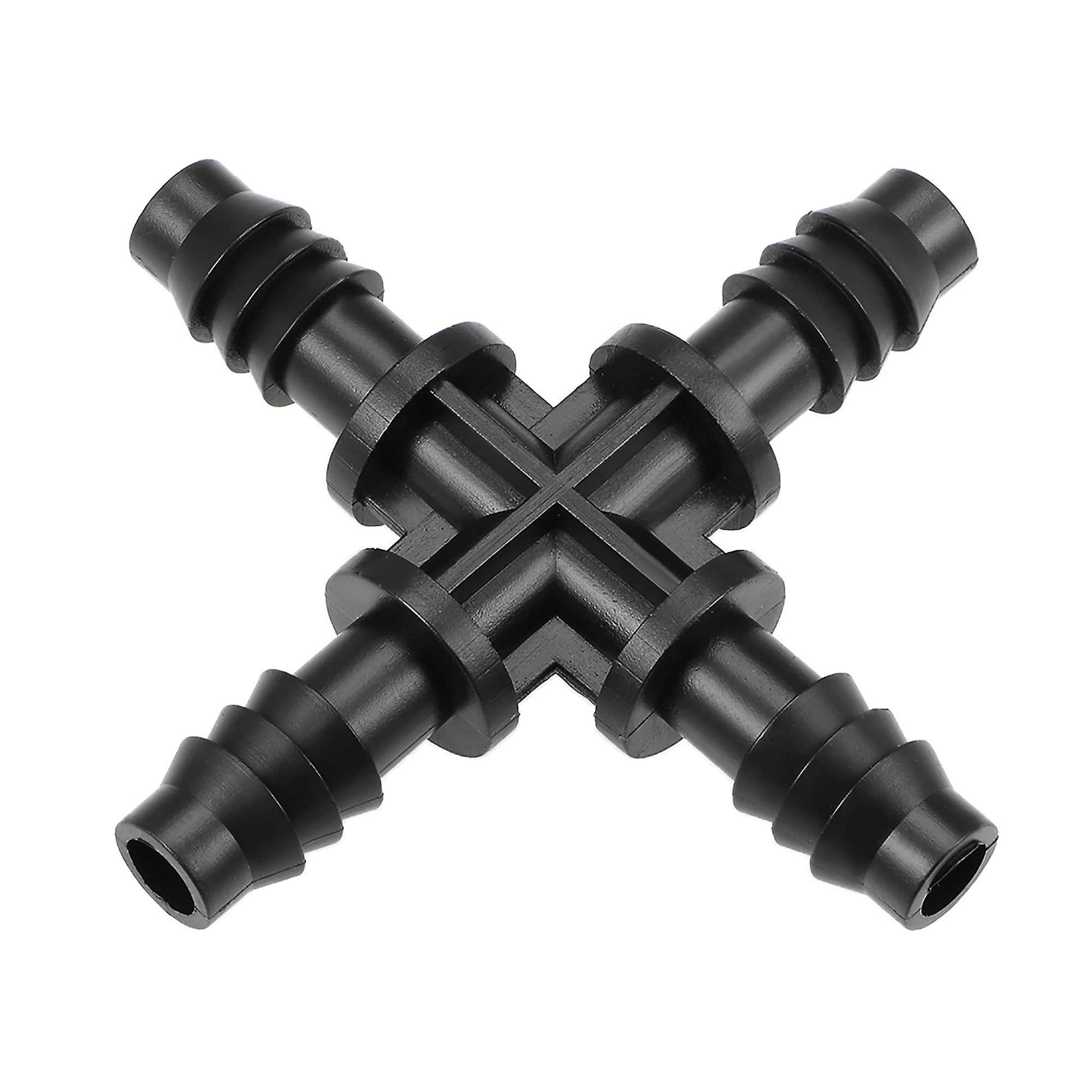 Barb Drip Pipe Connector 8/12 Hose Fitting 4 Way for Garden