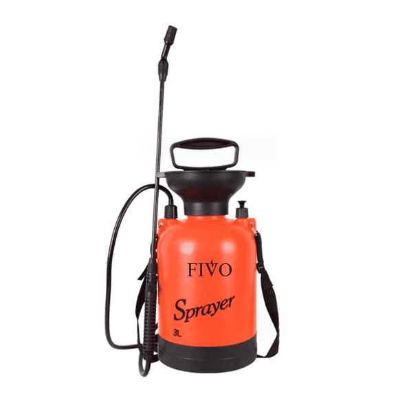 FIVO 0.8 Gallon Lawn and Garden Pump Pressured Sprayer for All Purpose Cleaning Watering and Weeds