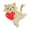 Gold, variant on Adorable Cats Hugging Heart Pin Trendy Alloy Brooch Stylish Outfit Enhancer For Cats Lovers