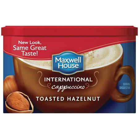 Maxwell House International Toasted Hazelnut Cappuccino Café-Style Beverage Mix 5.32 oz. Tub