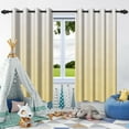 thumbnail image 6 of Nanqianyi Yellow Ombre Blackout Curtains, Set of 2, 42x84 inch, Grommet Top Room Darkening Curtain for Living Room/Bedroom, 6 of 8