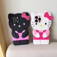 thumbnail image 2 of Sanrio 3D Stereoscopic Hello Kitty Cases For iPhone 15 14 13 12 11 Pro Max Mini XR XS 8 Plus Y2K Soft Shockproof Full Lens Cover, 2 of 4