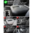 thumbnail image 3 of KBH Center Console Armrest Cover for Chevy Silverado & GMC Sierra 2019-2026, Tahoe Suburban Yukon 2021-2026 Middle Console Lid Arm Rest Cushion Pad, Black Diamond(Bucket Seat Only), 3 of 7