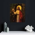 thumbnail image 4 of Nawypu African American Black Jesus Christ Knocking at The Door Canvas Wall Art Print Poster Picture Modern Office Home Room Decor, 4 of 4