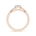 thumbnail image 2 of ANGARA Natural Princess-Cut Diamond Ring with Milgrain in 14K Rose Gold for Women (Size-4.6mm| Color-H| Clarity-SI2) | April Birthstone, Anniversary, Jewelry Gift for Women | Natural Diamond Ring, 2 of 8