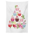 thumbnail image 3 of Ambesonne Dessert Tablecloth Rectangular Table Cover, Pyramids of Cupcakes, 52"x70", Multicolor, 3 of 4