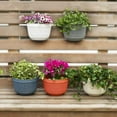 thumbnail image 2 of 2Pcs Resin Wall Planters Hanging Flower Plant Pots Vertical Wall Mount Planter Pot Flower Basket for Railing Fence Wall Window Balcony, 2 of 5