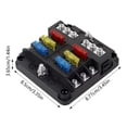 thumbnail image 2 of 6 Way Plug In Type Negative Terminal Distribution Block with LED Indicator Light for Boat and Automotive Applications, 2 of 6