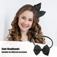 thumbnail image 3 of Diadema con lazo, Diadema de poliéster linda de moda para adolescente, negro, 59x44 pulgadas, 3 of 7