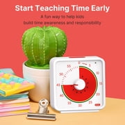 Conchstar 60 Minute Visual Timer for Kids, Countdown Timer for Classroom & Kitchen, Desk Timer for Study, Time Manager Tool for Kids with Fruit Pattern (Orange)