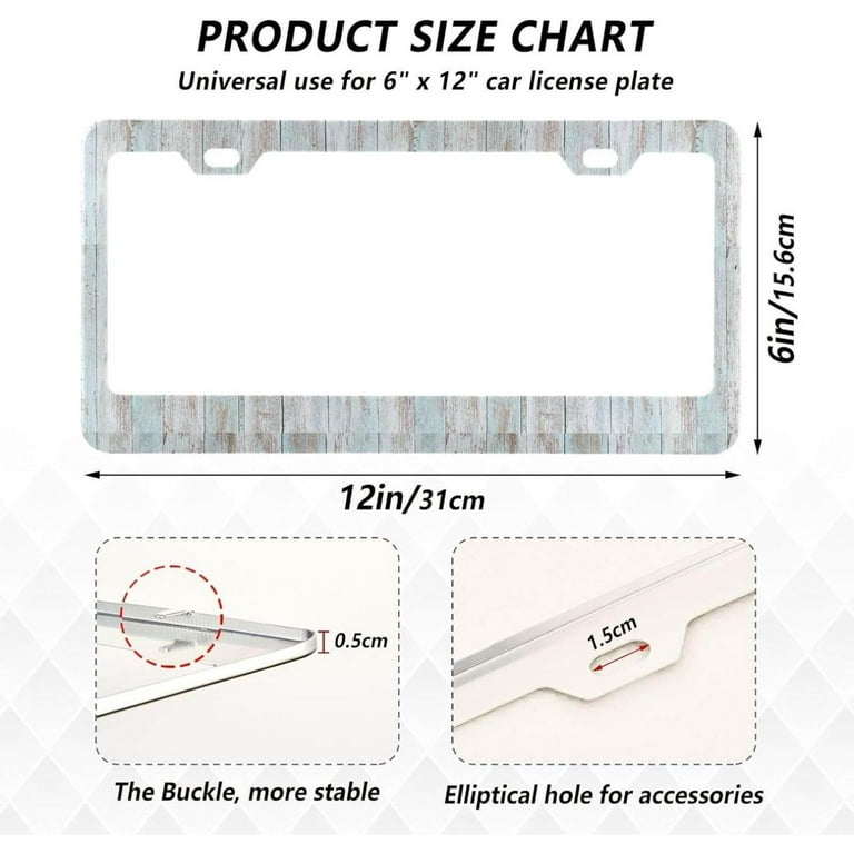 Full Moon Forest License Plate Frame - 6x12.25 Inch Metal Frame With Screws For US Standard Plates