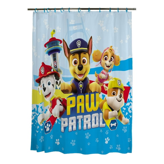 Paw Patrol Kids 13 Piece shower Curtain and Hook Set