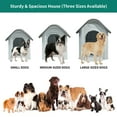 thumbnail image 5 of Dextrus Large Dog House Outdoor Plastic Doghouse Water Resistant Pet House with Adjustable Skylight and Elevated Base for Small, Medium, and Large Dogs, 5 of 9