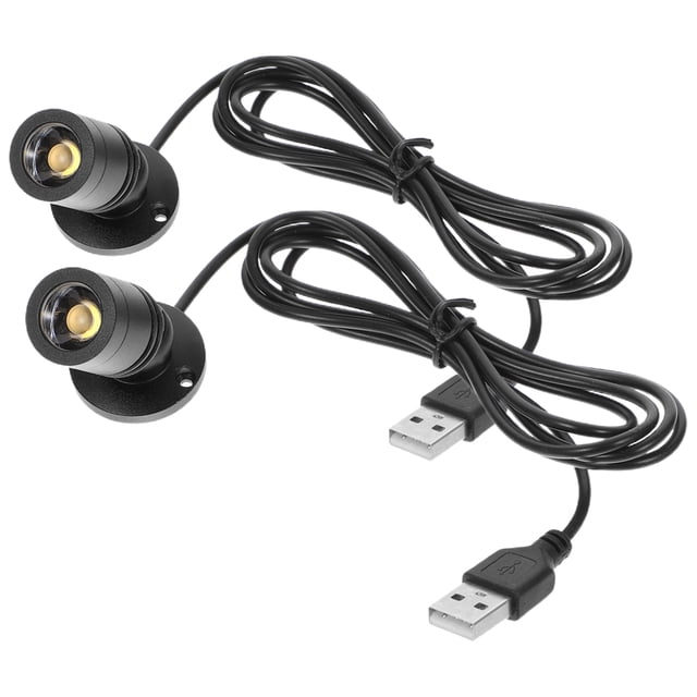 AURARMLET 2Pcs LED Small Spotlights for Indoor Cabinet Display Assorted Color Energy Saving and