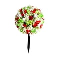 thumbnail image 2 of Estaca de jardín de flores artificiales decorativas multiusos flor realista Blanco rojo blanco, 2 of 9