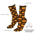 thumbnail image 4 of KLL Orange Pumpkin And Autumn Maple Print Womens Crew Socks Athletic Middle Tube Long Socks Novelty Socks Gifts For Men, 4 of 7