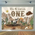 thumbnail image 4 of Desert Cactus 1st Birthday Backdrop Wildwest Desert Animals Adventure 1st Birthday Photography Background for Boy Cowboy Cowgirl Baby Shower Birthday Party Decorations Banner Photo Booth Props, 4 of 4