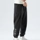 thumbnail image 5 of WILLBEST Pantalones Mujer Pantalones Vaqueros de Moda para Hombre, Diseño Bordado, Talla Grande, Cómodos, Con Cordón, Informales, de Mezclilla, Cintura Elástica, Pierna Ancha, Holgados XXXXL, 5 of 7
