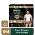 thumbnail image 3 of (2 pack) Depend Real Fit Incontinence Underwear for Men, Adult Diapers, S/M, Grey, 56 Count, 3 of 12