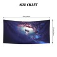 thumbnail image 2 of Zufioo Planets Stars And Galaxies Print Silver Fox Fleece Beach Towel 27.5x55in, Super Absorbent Bath Towel, Suitable for Adult Beach, Swimming Pool and Home Use-One Size, 2 of 6