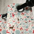 thumbnail image 3 of Ambesonne Christmas Grommet Curtain, Vintage Xmas, 50" x 108", Petrol Blue Brown, 3 of 6