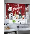 thumbnail image 5 of Merry Christmas Sheer Curtains 45 Inch Long 2 Panels, Winter Snowman Candle Red Light Filtering Rod Pocket Semi Sheer Curtains, Sheer Voile Drapes for Living Room Bedroom, 52"x45", 5 of 5