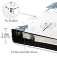 thumbnail image 3 of FORMRS 3 Ring Photo Album 4"x6" Self Adhesive Large Capacity PU Leather Cover, Blue Cartoon Snowmen, 3 of 8