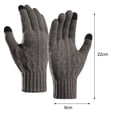 thumbnail image 5 of Unisex Touchscreen Gloves Stretch Knitted Texting Gloves Warm Windproof Solid Color Mittens For Men and Women, 5 of 8