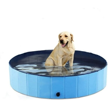 Nurxiovo Foldable Pet Swimming Pool PVC Indoor &Outdoor Bathing Tub for Large Dogs Cats Kids,Blue (48'',55'',63'')