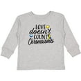 thumbnail image 3 of Inktastic Love Doesnt Count Chromosomes with Yellow and Blue Ribbon Boys or Girls Long Sleeve Toddler T-Shirt, 3 of 5