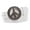 White, variant on 1 1/2" Snap On Belt With Round Perforated Floral Engraving Peace Sign Belt Buckle