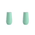 thumbnail image 4 of Yuarrent Copas de cóctel de doble capa, flauta de champán irrompible de acero inoxidable, suministros para fiestas, vaso de vino, Viridiscencia arpox.180ml 2piezas, 4 of 6