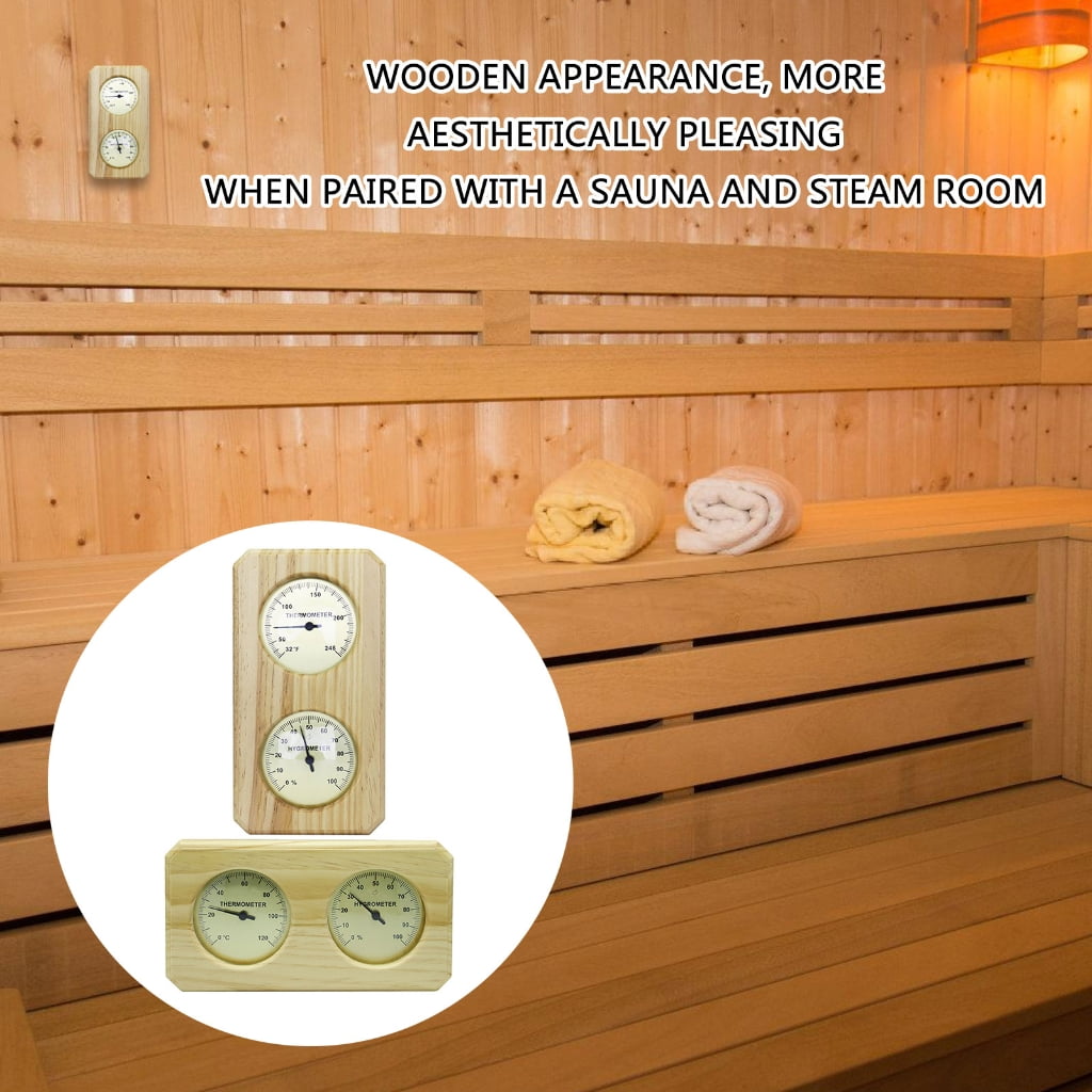 MOMOJIA Waterproof Wall Mounted Temperature Humidity Measurement Meter Sauna Room
