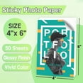 thumbnail image 2 of baomifa-4x6 Sticker Paper Printable Glossy Sticker Photo Paper 50 Sheets Inkjet Self Adhesive Photo Paper Label for Scrapbooking, Brand Logo, Party Decor Stickers, 2 of 4