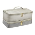 thumbnail image 3 of Case de transporte de viajes Herramientas para el cabello Organizador de bolsas de viaje Pu cuero Pu Pu de cuero Polvo Polvo Polvo Dipector de, 3 of 8