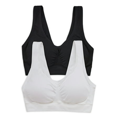 

Ellen Tracy Women s Seamless Built Up Bra With Logo 2-Pack