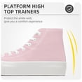 thumbnail image 4 of Platform Canvas Sneakers&nbsp;for Womens mens Fashion High Top Canvas Platform Shoes Casual Lace-up Shoes&nbsp;Comfortable Lightweight Walking Shoes for Daily Work, 4 of 6